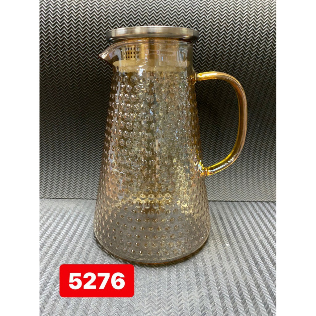 bình nước thủy tinh cao cấp màu vàng ánh kim(1.5l)