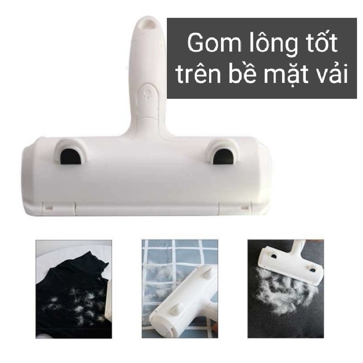 Cây lăn tĩnh điện lăn lông chó mèo trên các bề mặt vải, lăn tóc, bụi vải vệ sinh giường nệm, quần áo