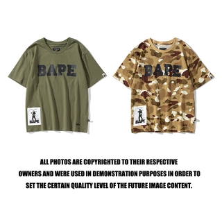 BAPE Áo Thun Ngắn Tay Cổ Tròn In Họa Tiết 1713 # Dành Cho Các Cặp Đôi