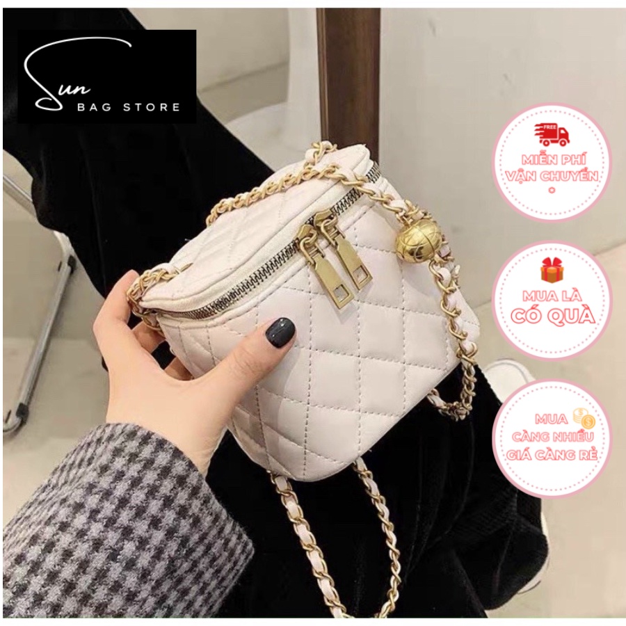 Túi xách nữ đeo chéo, đeo vai, cốp đi chơi, đi học, da đẹp, thời trang cao cấp size 12cm SB229
