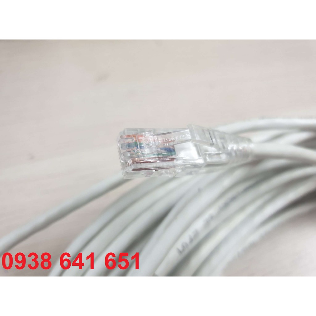 Dây cáp mạng bấm sẵn 2 đầu Cat5 dài 3m, 5m, 10m, 15m, 20m chính hãng AMP/Commscope