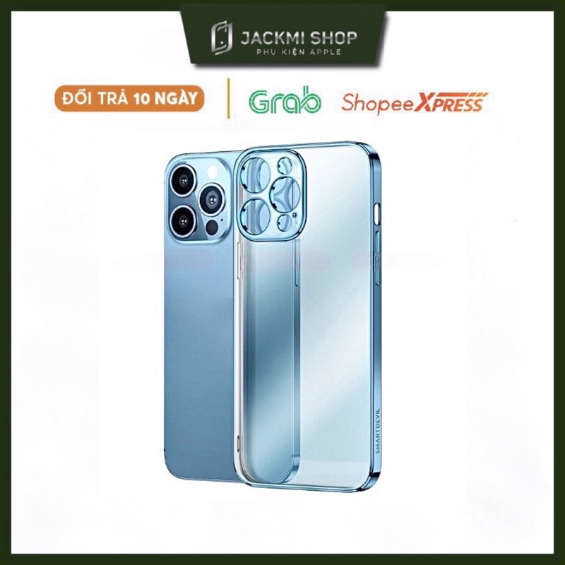 Ốp lưng sulada trong suốt viền màu bảo vệ camera cho ip 13 13 pro 13 pro max