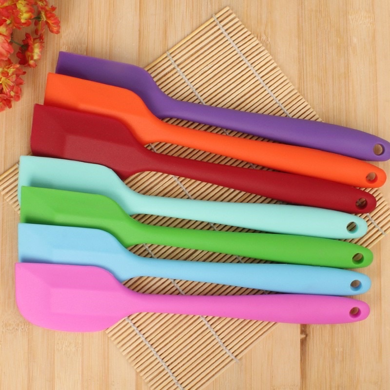 Cây vét bột spatula silicon đúc 28cm (Phới silicon)Spatula màu sắc 28 cm hàng có sẵn