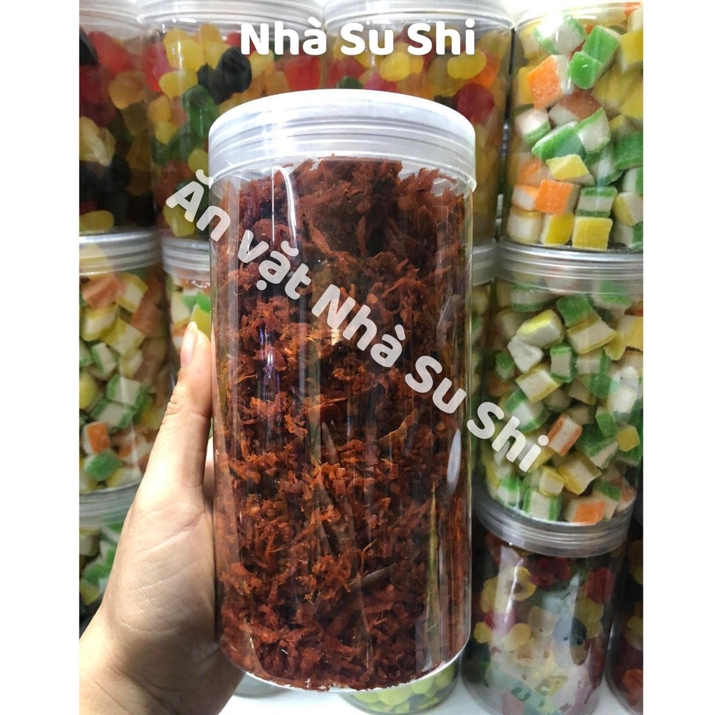 Thịt khô bò ngon ăn vặt sợi nhỏ 400g đóng hộp đảm bảo vệ sinh an toàn thực phẩm Nhà Su Shi | BigBuy360 - bigbuy360.vn