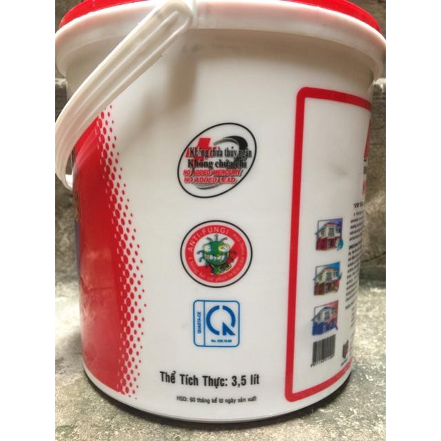 Sơn nước nội ngoại thất màu trắng ATM (3,5L) [Sơn chậu]