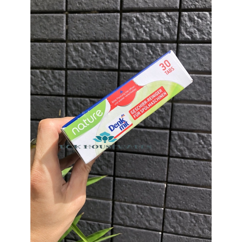 Viên rửa bát hương thiên nhiên 30 viên DENKMIT NATURE DÀNH CHO MÁY RỬA CHÉN BÁT