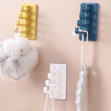 Móc xoay 4 chấu treo đồ dán tường đa năng, treo chìa khóa ,vật dụng cá nhân tiện lợi 88119