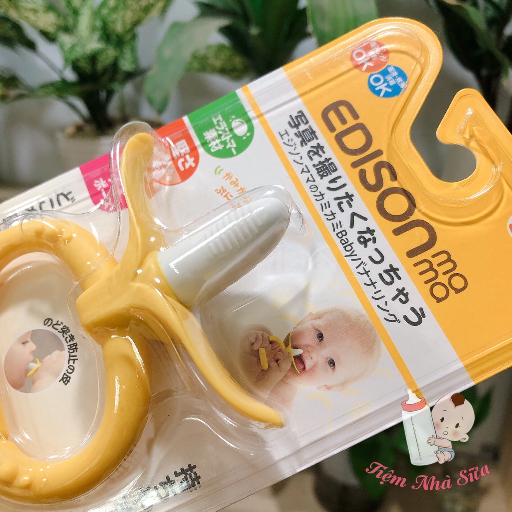 GẶM NƯỚU 🍌 FREESHIP 🍌Gặm nướu trái cây HÌNH QUẢ CHUỐI TRÒN nội địa Nhật Edison Mama