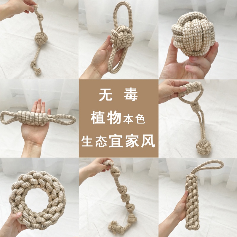 Đồ Chơi Dây Thừng Cắn Bằng Vải Cotton Cỡ Vừa Và Lớn Siêu Bền Cho Thú Cưng