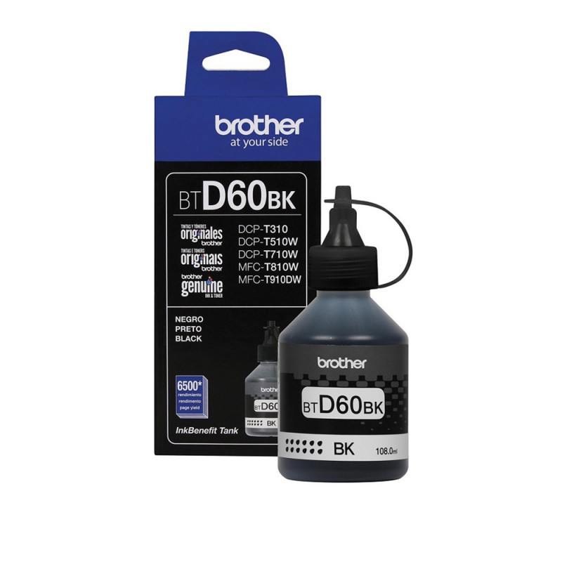 Mực in Brother BT D60BK màu đen dùng cho máy Brother T310, T510W, T710W, T810W, T910DW 60BK