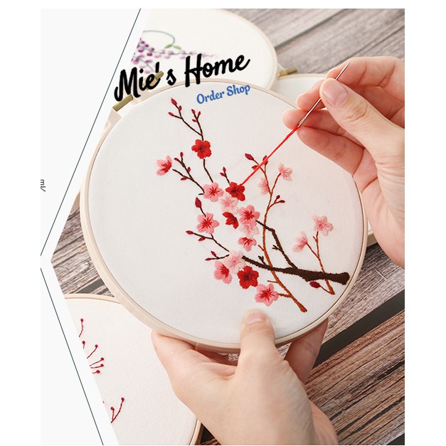 Kit thêu tay - Bộ nguyên liệu thêu tranh Hoa BỈ NGẠN-THÊU TRANG TRÍ NHÀ CỬA-hoa SEN-kit thêu tập thêu- Handmade DIY Mie