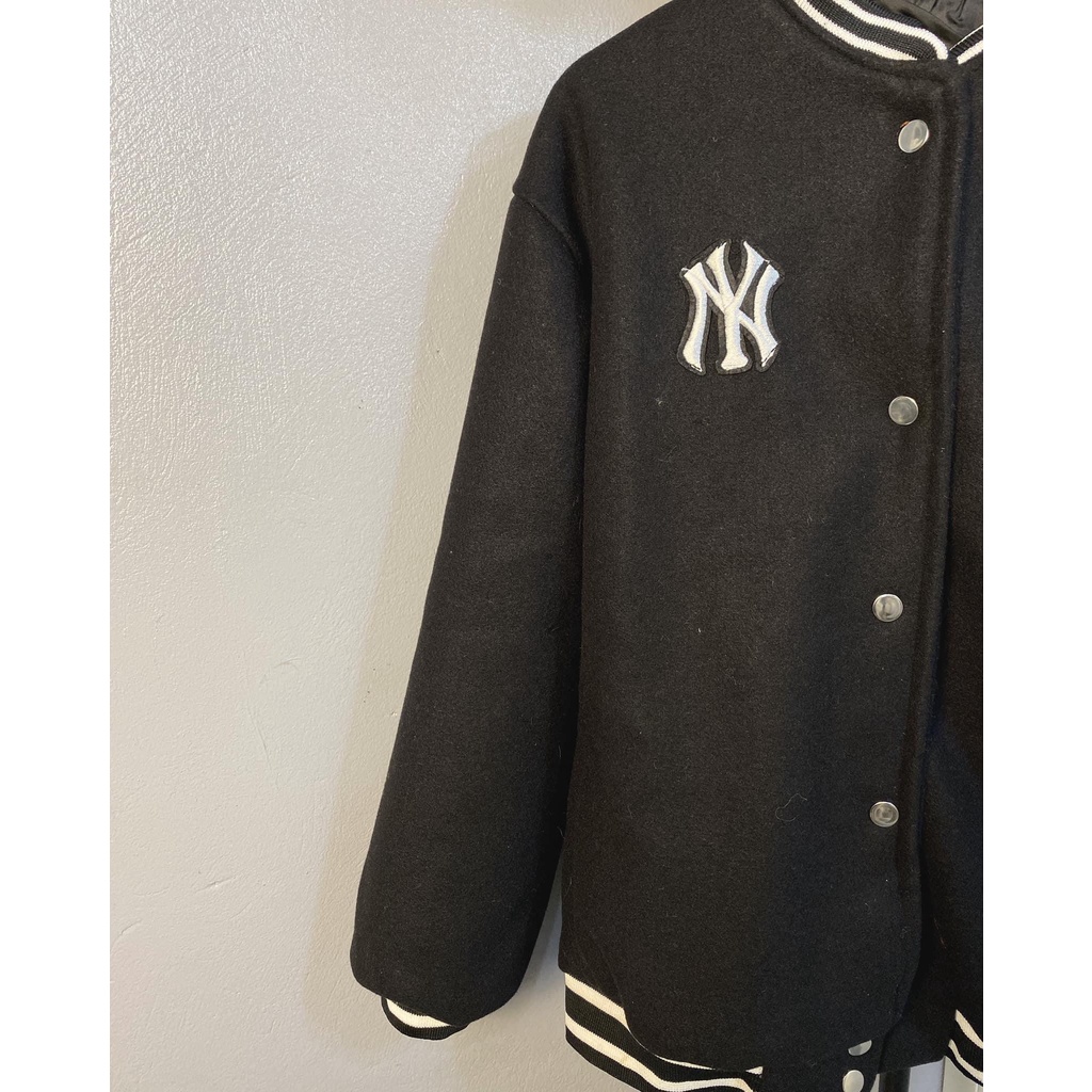 Áo Khoác Bomber Dạ 2 Lớp NY Bo Chun Unisex 2 Màu