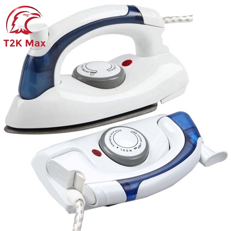 Bàn là ủi mini hơi nước Travel Iron HT258B gấp gọn cầm tay du lịch tiện lợi - T2K Max