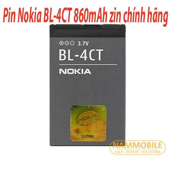 Pin Nokia 2720, X3, 7310, 5310, 7210, 6600, 5630, X3-00, 7230, 6700, 5610, 5310 BL-4CT 860mAh Zin chính hãng
