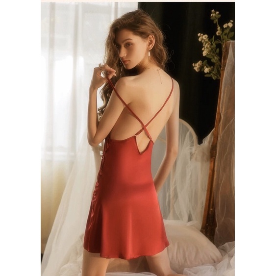 Váy ngủ lụa sexy gợi cảm cho đêm xuân thăng hoa - Hàng Quảng châu siêu hot hit 2022 - Queen.Sexy