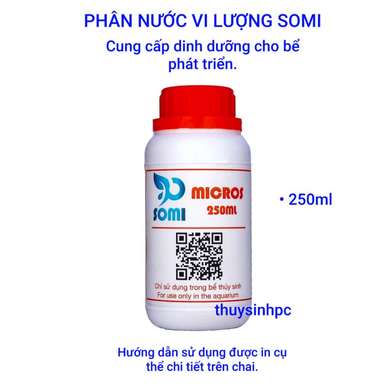 Phân nước vi lượng thủy sinh Micros Somi 250ml