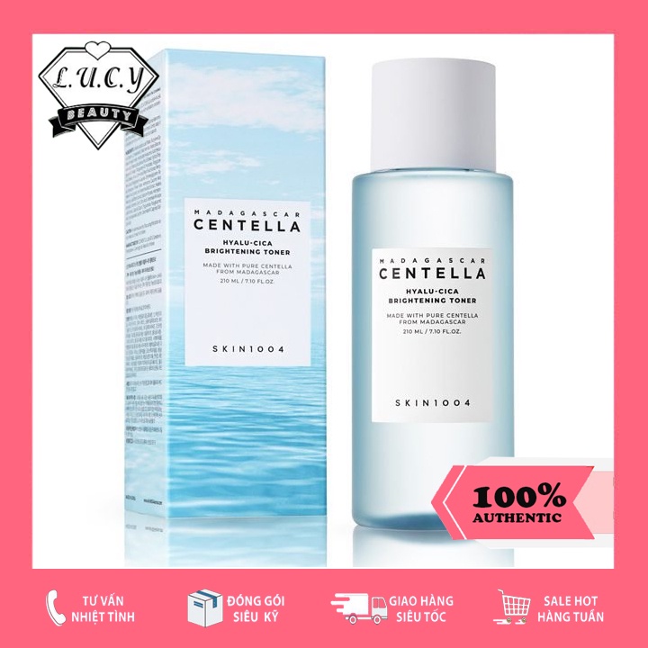 Hàng Hàn-Toner Cấp Ẩm, Sáng Da Skin1004 Madagascar Centella Hyalu-cica Brightening Toner 210ml Chính Hãng 100%