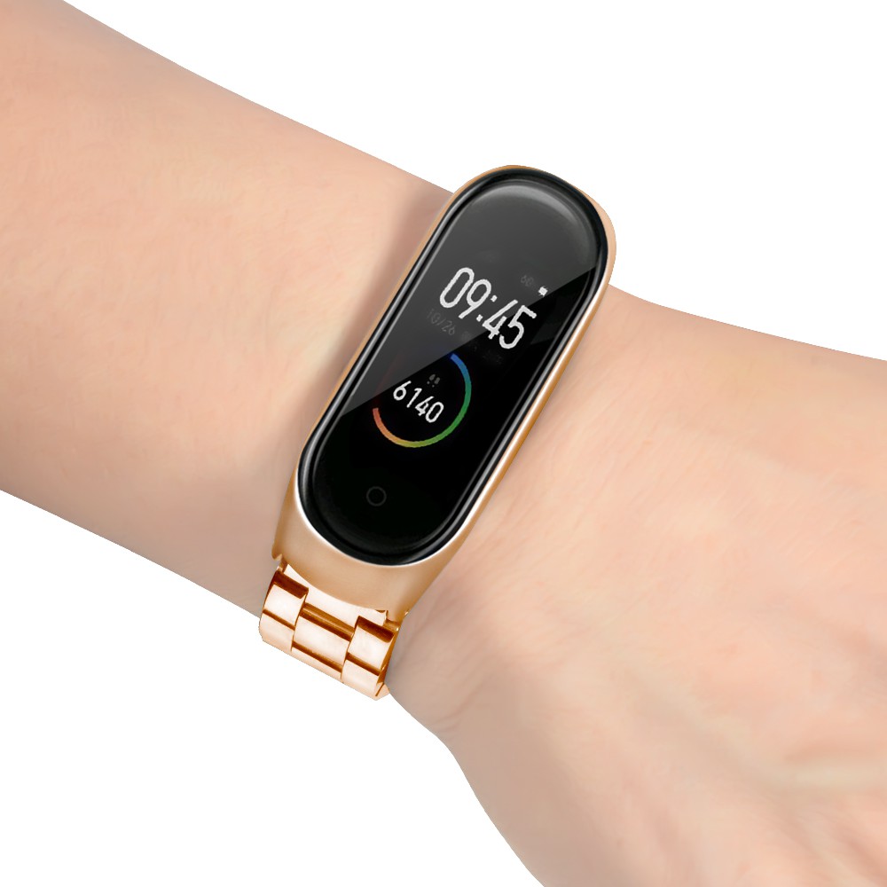 Dây đeo đồng hồ chất liệu thép milan cho Xiaomi Mi Band 5