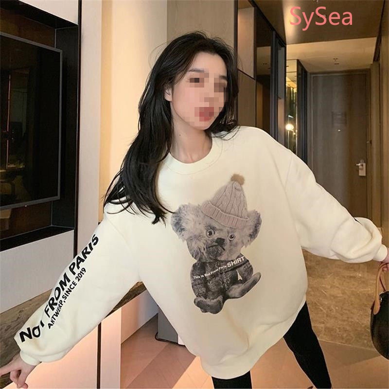 Áo sweater dáng rộng phong cách Hàn Quốc thời trang mùa thu cho nữ