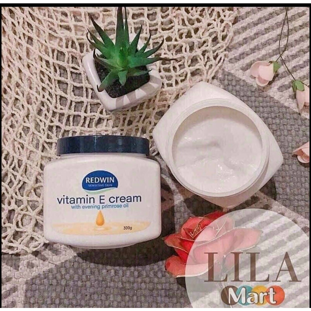Kem dưỡng ẩm mặt và body vitamin E Redwin Úc 300g date mới 2026