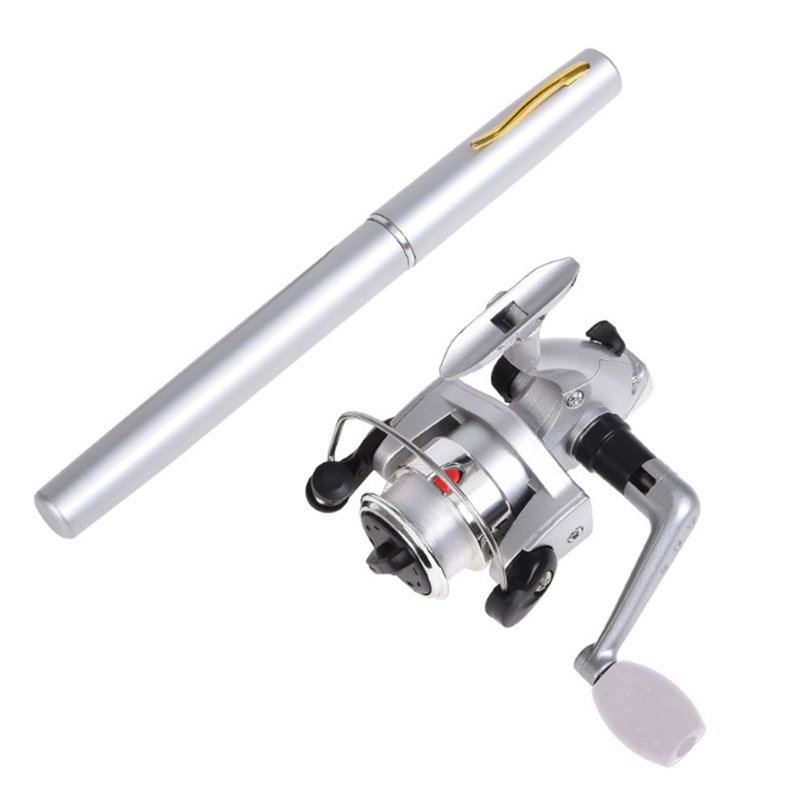 1 Bộ Cần Câu Cá Mini Hình Cây Bút Xoay Được Tiện Dụng