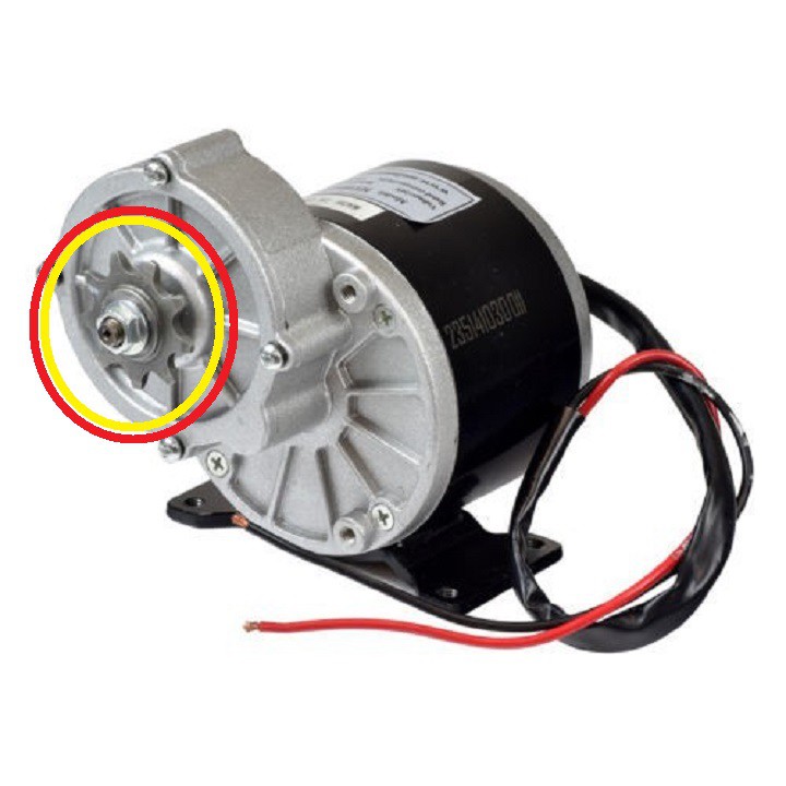 Nhông 9 răng 13 răng động cơ giảm tốc 250w 350w - chạy xích xe đạp