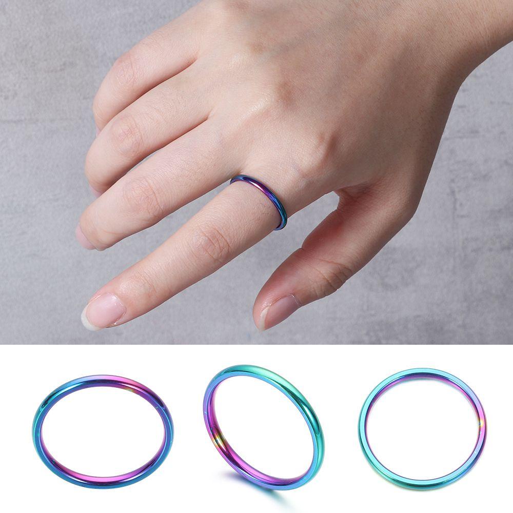 ☆ROSE☆ New Glossy Women Seven colors Ring Fashion Jewelry Gifts Simplicity Classic