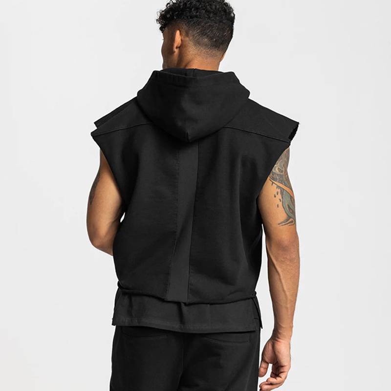 Áo Hoodie Thể Thao Sát Nách Dáng Suông Thoải Mái Thời Trang Cho Nam Size M-3XL