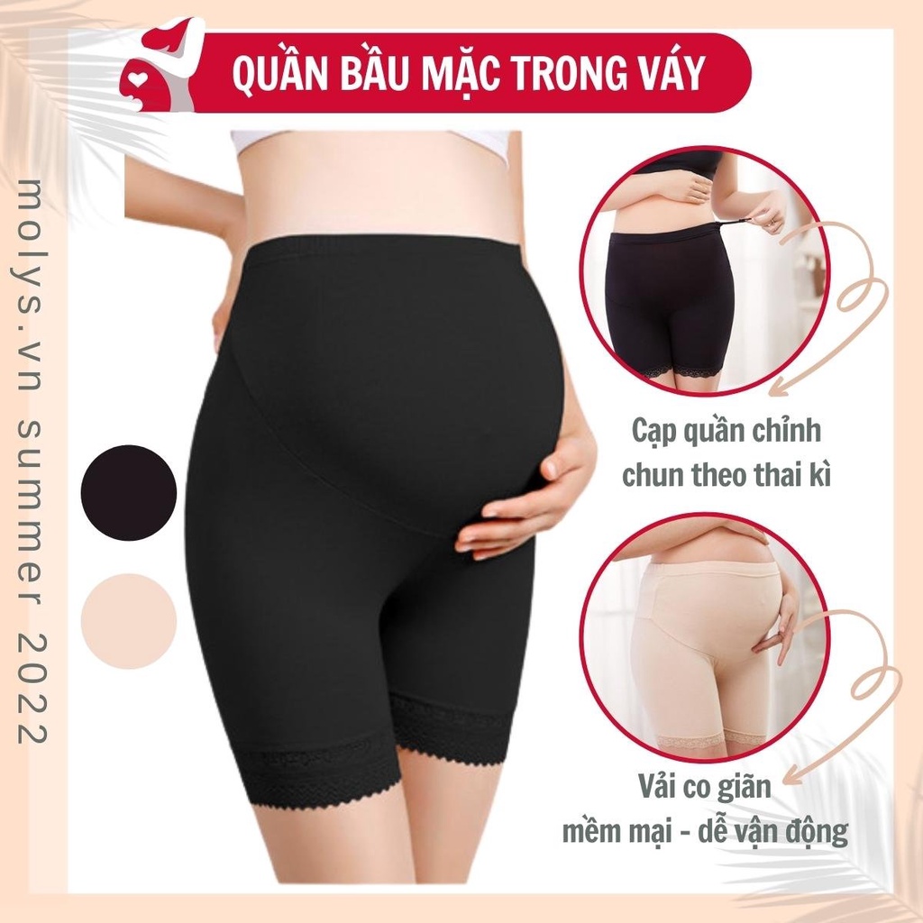 Quần mặc trong váy ren gấu QK02 tại xưởng sx 2 màu cơ bản co dãn 4 chiều hàng chất lượng