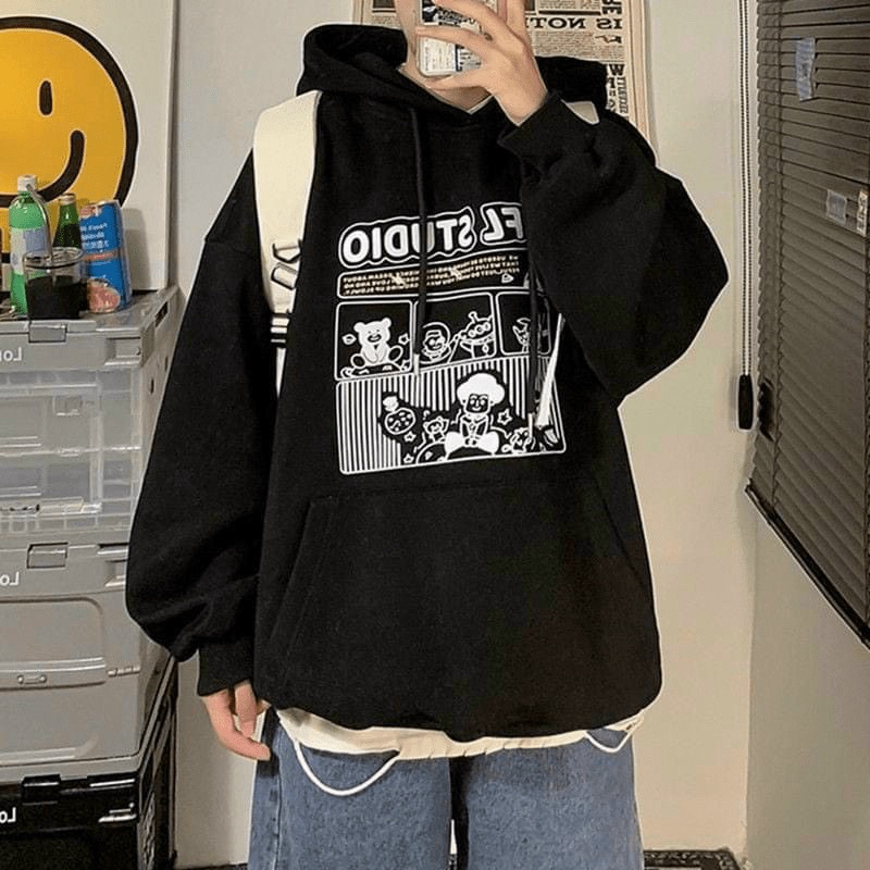 Áo Khoác Nỉ Hoodie Sweater From Rộng UNFL STUDIO Cực Hot HHP