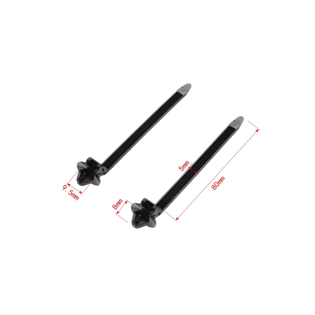Set 50 Kẹp Cố Định Dây Cáp 9.2cmx0.5cm Màu Đen Tiện Dụng Cho Xe Hơi