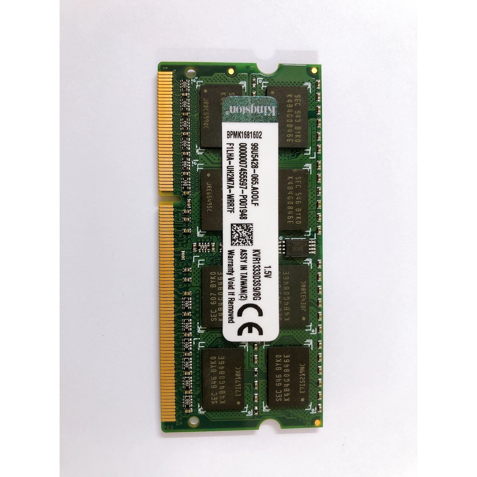 Ram Laptop Kingston 8GB DDR3 1333MHz 1.5V Chính Hãng - Bảo hành 36 tháng