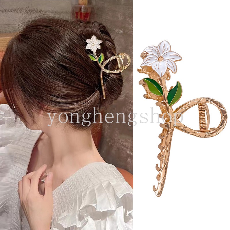 Kẹp TóC HìNh Hoa Lá BằNg Kim LoạI ThờI Trang Cho Nữ