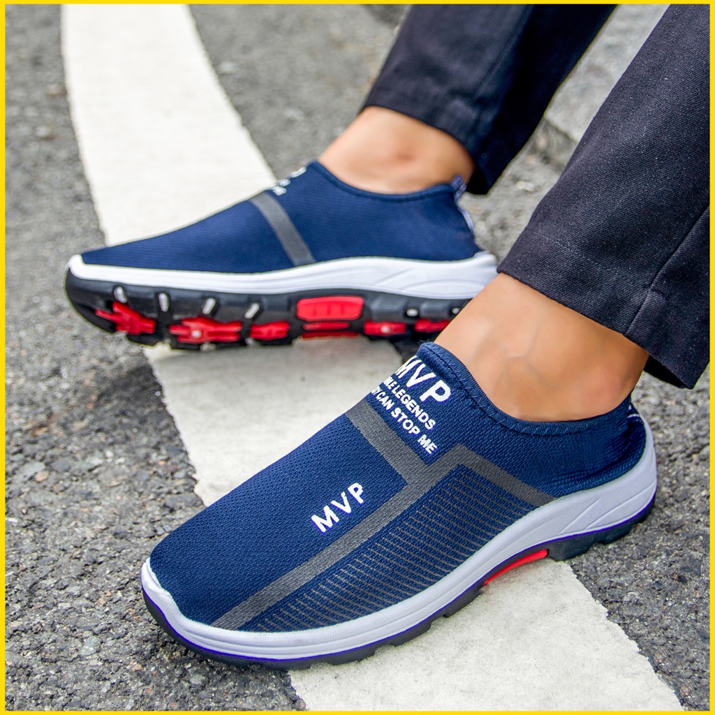 Giày thể thao nam chất liệu vải sneaker cổ cao màu đen đế cao cao cấp độn đế đẹp MH23 TIMAN