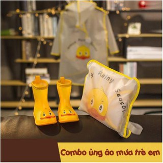 Combo ủng áo mưa siêu xinh cho bé