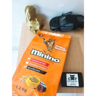 [Mã PET80K giảm 8% tối đa 80K đơn 350K]Hạt Minino 1,3Kg cá ngừ cho mèo mọi lứa tuổi