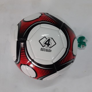 quả bóng đá số 4 mẫu mới da cao cấp(tặng kèm kim túi+đôi tất dài)màu trắng pha đỏ