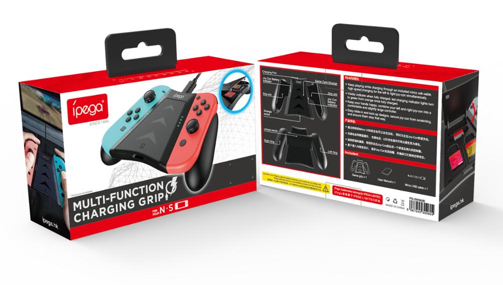IPEGA PG-SW060B NS Switch Charging Handle with Card Slot Decomposition Hand Handle Bracket Grip