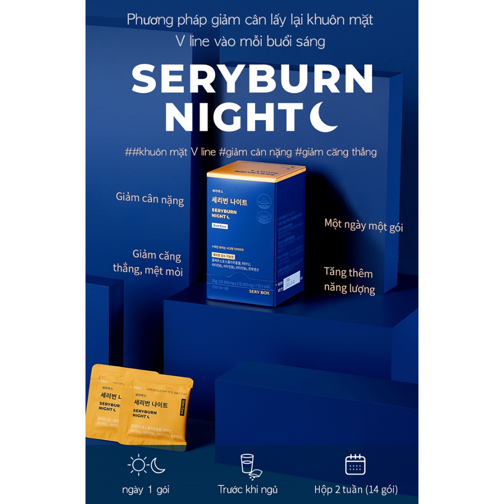 Viên Uống Ban Đêm Sử Dụng 2 Tuần SERYBOX SeryBurn Night 2 Weeks