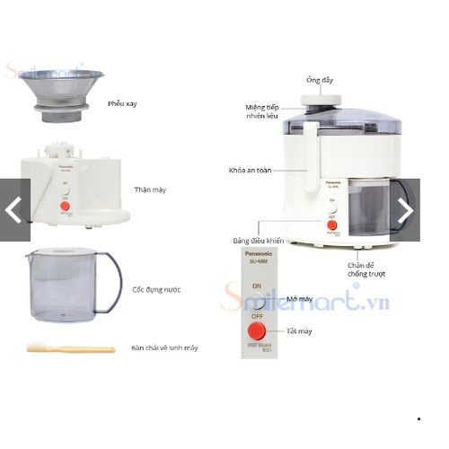 [Mã ELHA22 giảm 5% đơn 300K] Máy Ép Trái Cây Panasonic MJ70 (MJ-70M), 0.6 Lít, 200W - Malaysia