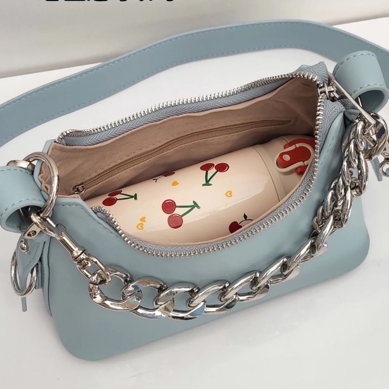 Túi xách thời trang màu xanh pastel nhẹ nhàng kiểu Hàn Quốc Ulzzangshop520