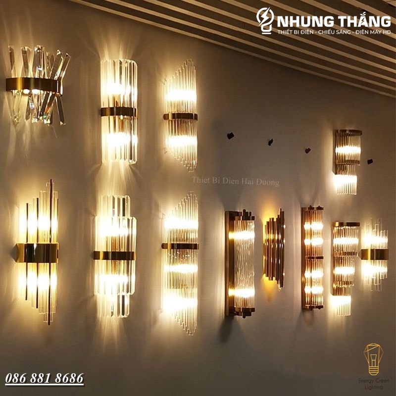 Bộ 2 Đèn Gắn Tường Cao Cấp Decor DT-3888 - Sử Dụng Đui E14 - Trang Trí Trong Nhà , Cầu Thang , Hành Lang - Kèm 4Bóng Led