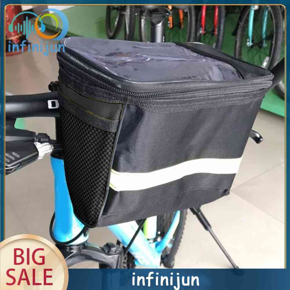 Túi Đựng Điện Thoại Định Vị Gắn Tay Lái Xe Đạp Kèm Dải Phản Quang