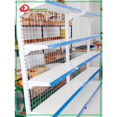 Kệ siêu thị đơn lưới ô vuông giá rẻ