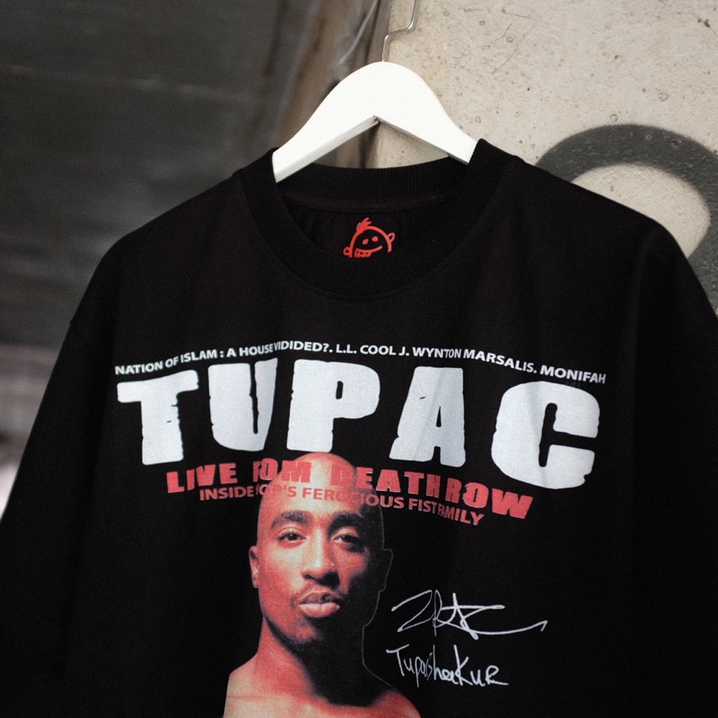 BLANK | Áo Thun 2PAC Tay Lỡ Unisex - Đen/Trắng Cổ Tròn