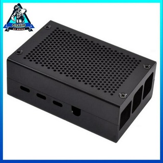 Đối với Raspberry Pi 4 Vỏ nhôm với Hộp màu bạc vỏ đen quạt