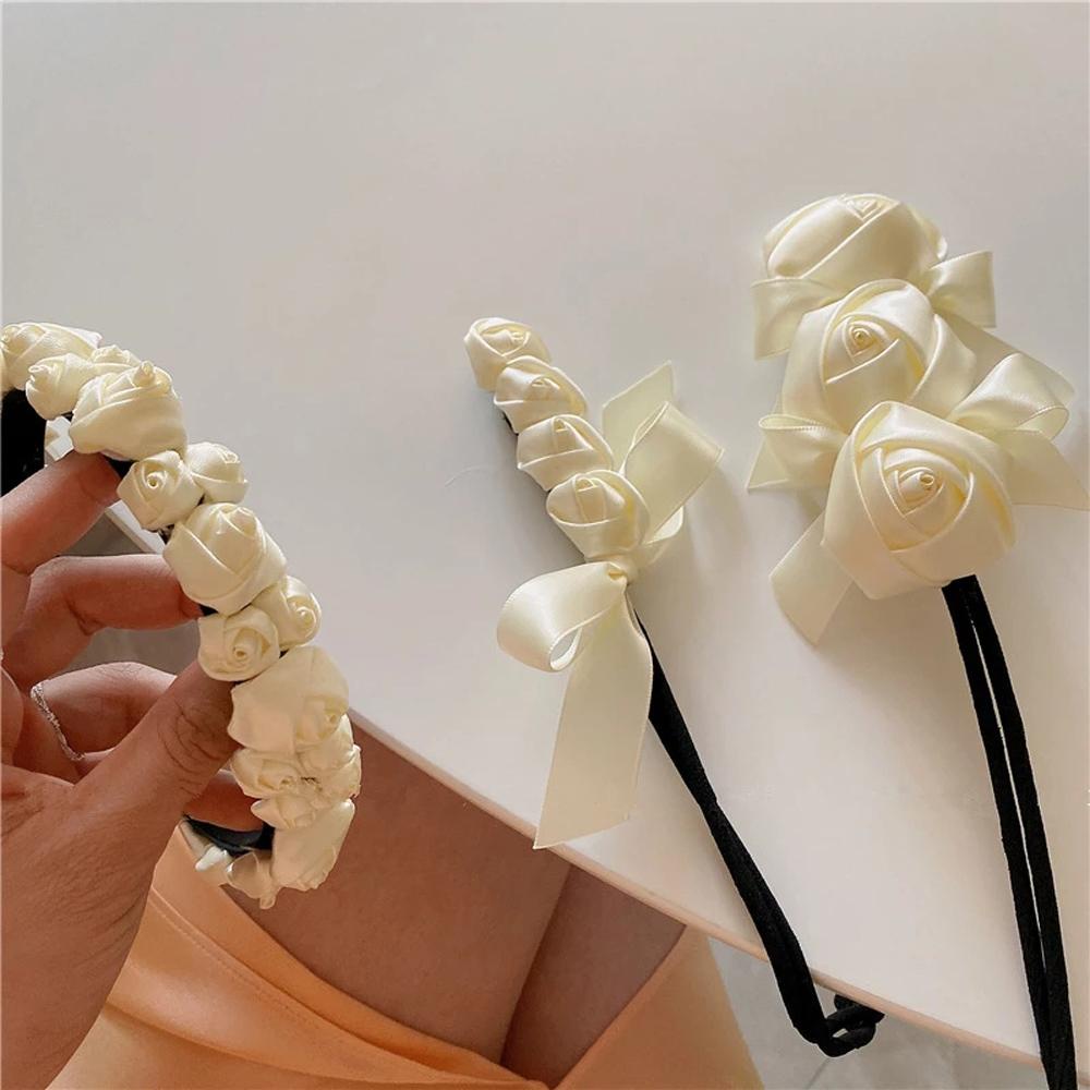 Cài Tóc Đính Hoa Hồng Lấp Lánh Thời Trang Cho Nữ