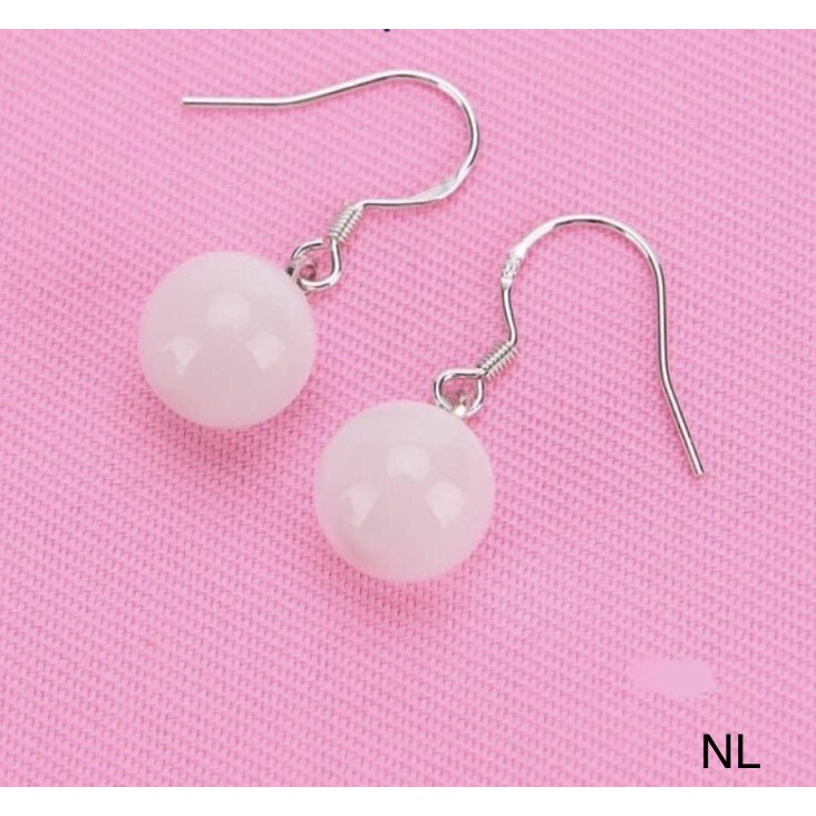 Bông tai nữ bạc ta móc trai bóng đẹp - Kho sỉ bạc Nhất Linh