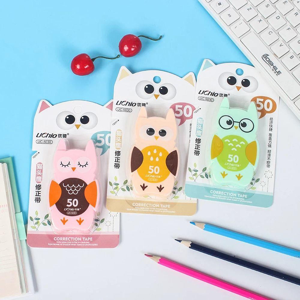 Bút Xóa Kéo Màu Trắng Hình Cú Hoạt Hình Dành Cho Văn Phòng Trường Học