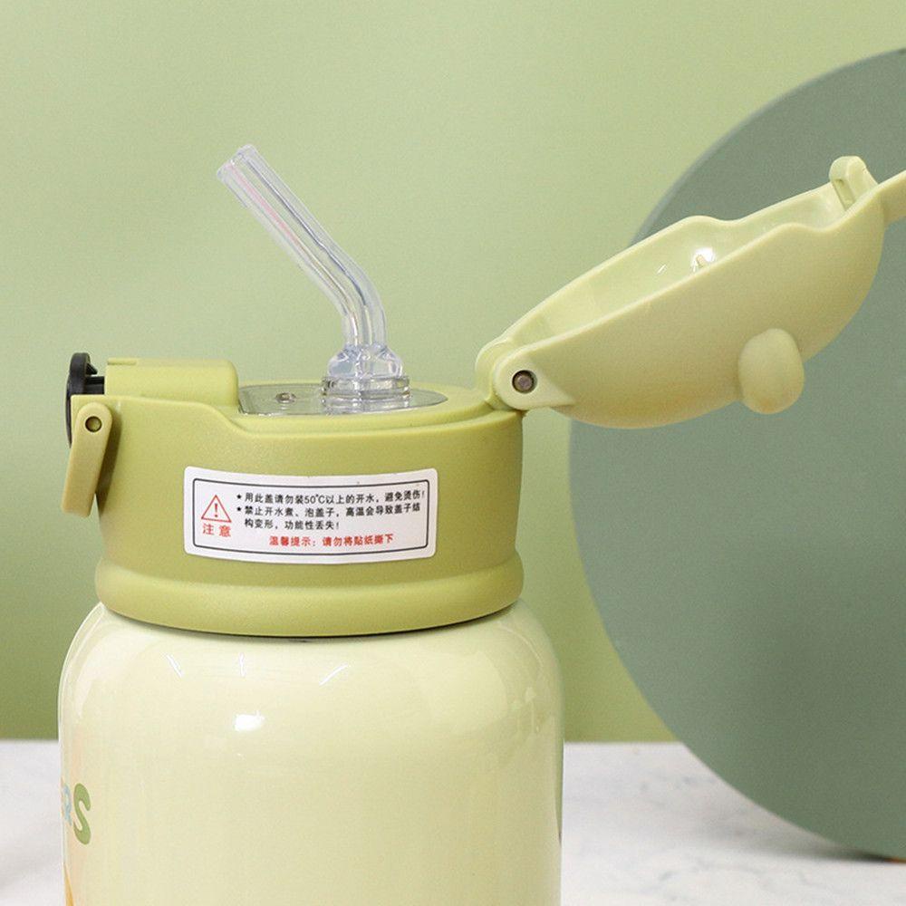 Bình Nước Inox Dung Tích Lớn 500ml Kèm Ống Hút Tiện Dụng